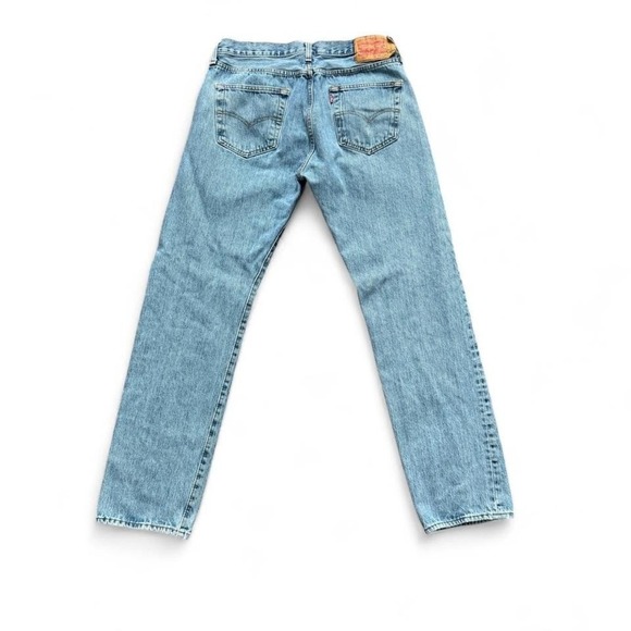 Levi's 501 Original Fit Jeans - Men's 34x34 (32L) - Light Wash Vintage Denim - Picture 3 of 6